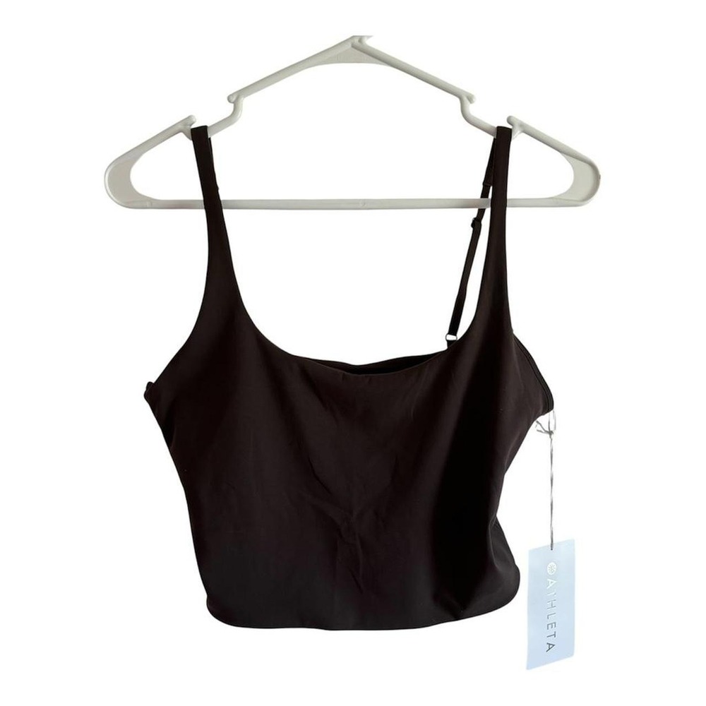 Athleta VitaForm‎ Cropped Brown Cami workout lounge Tank Size Small NWT